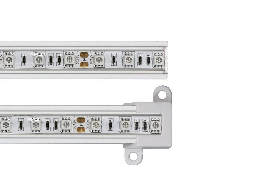 LED strip 50cm - Aluminium Profiel - IP65 - RGB - Male + female aansluiting LED strip 50cm - Aluminium Profiel - IP65 - RGB - Male + female aansluiting